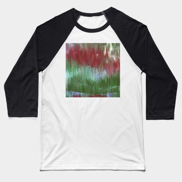 Green, red and violet abstract Baseball T-Shirt by WesternExposure